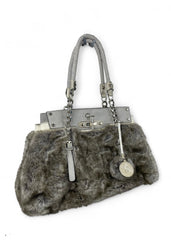 Guess Vintage Fur Effect Bag โ Statement Y2K Style - Vintage Versatile