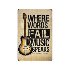 Vintage Rock Tin Sign – Retro Wall Art 🎸