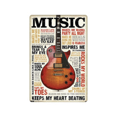 Vintage Rock Tin Sign – Retro Wall Art 🎸