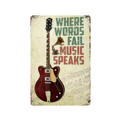Vintage Rock Tin Sign – Retro Wall Art 🎸