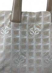 Chanel Travel Line Shoulder Tote Bag โ Beige