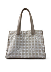Chanel Travel Line Shoulder Tote Bag โ Beige