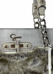 Guess Vintage Fur Effect Bag โ Statement Y2K Style - Vintage Versatile
