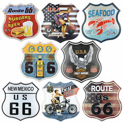 Route 66 Vintage Shield Sign 🛣️ - Vintage Versatile