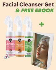 Facial Cleanser Set + FREE eBook “The Secret to Porcelain Skin” ✅