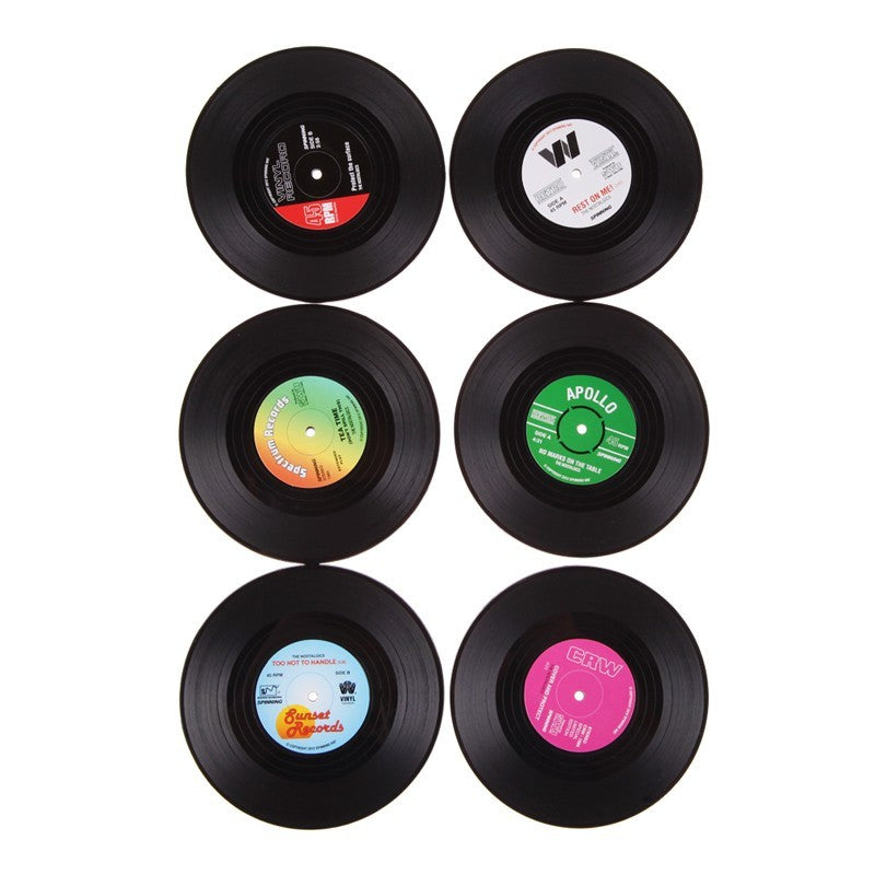 Retro Vinyl Record Coasters 💿 - Vintage Versatile
