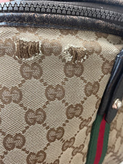 Gucci GG Monogram Canvas Web Stripe Tote Bag – Vintage Classic
