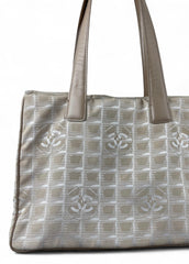 Chanel Travel Line Shoulder Tote Bag โ Beige