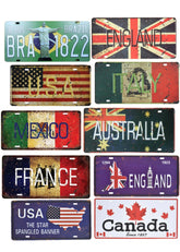 Vintage License Plate – Retro Wall Decoration 🚗 - Vintage Versatile