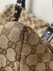 Gucci GG Monogram Canvas Web Stripe Tote Bag – Vintage Classic