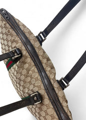 Gucci GG Monogram Canvas Web Stripe Tote Bag – Vintage Classic - Vintage Versatile