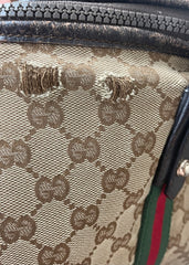Gucci GG Monogram Canvas Web Stripe Tote Bag – Vintage Classic