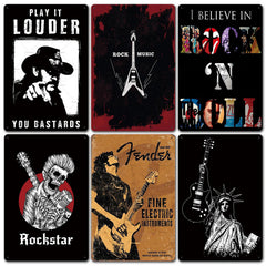Vintage Rock Tin Sign – Retro Wall Art 🎸