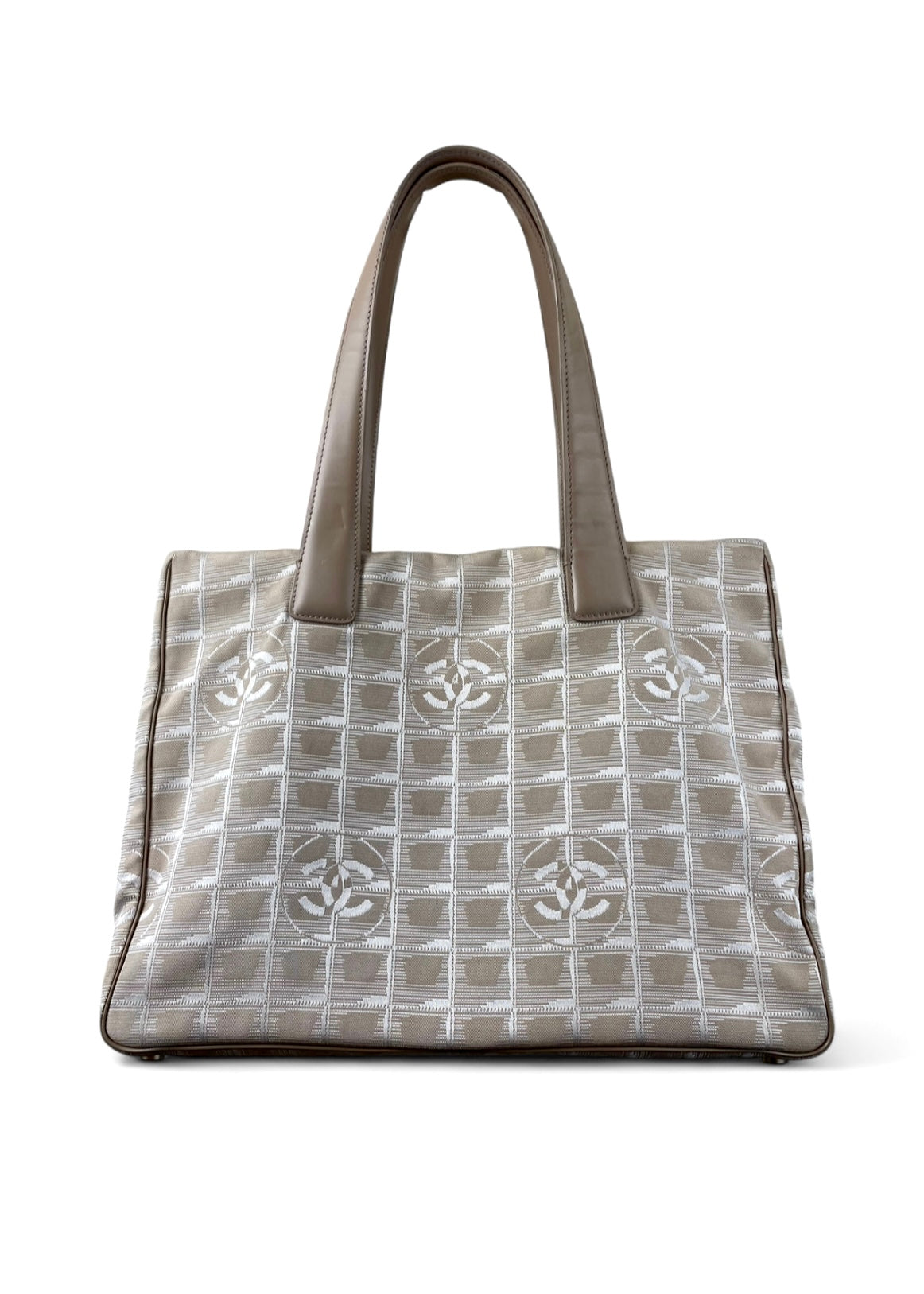 Chanel Travel Line Shoulder Tote Bag – Beige
