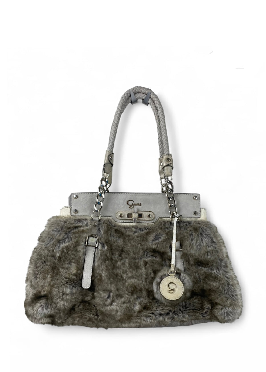Guess Vintage Fur Effect Bag – Statement Y2K Style